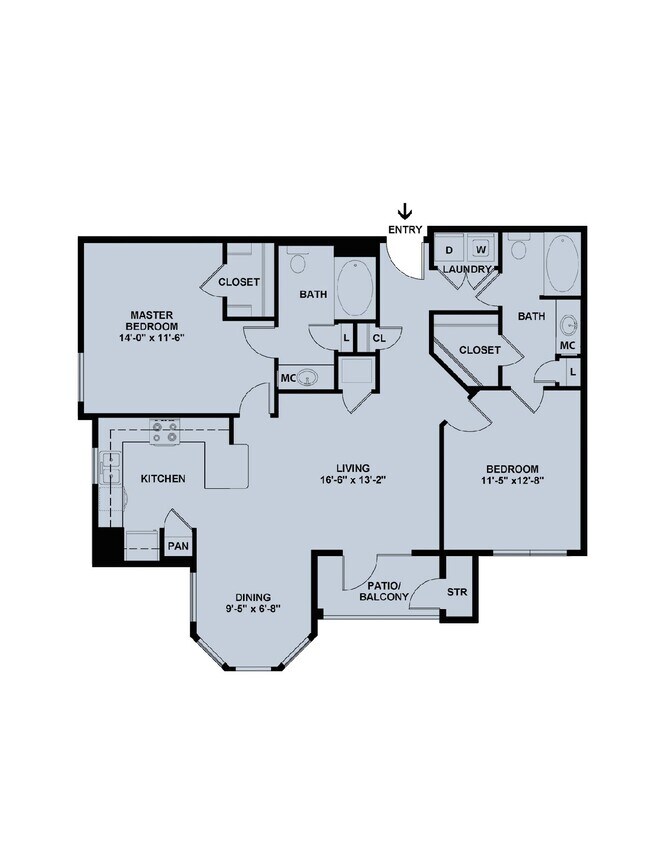 Unit 1335 1225 floor plan